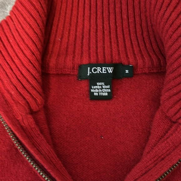 100% Lambswool J Crew Red Sweater S/M - Picture 7 of 8